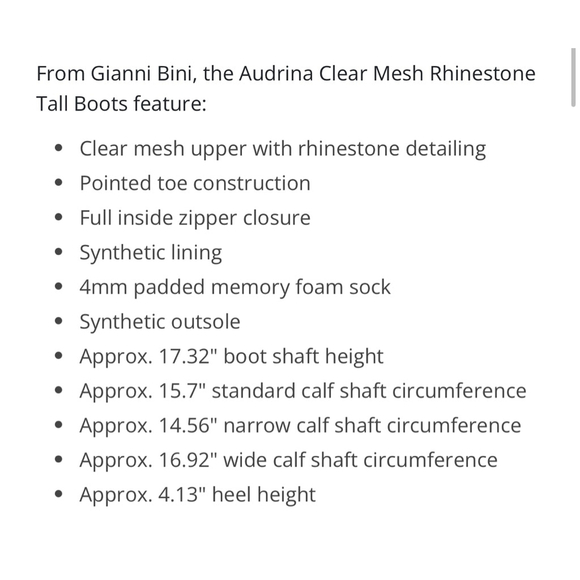 Gianni Bini Women's Heeled Boots Size 8 Beige with Silver Rhinestones - Picture 7 of 11